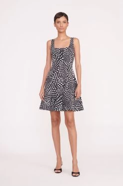 MINI WELLS DRESS | BLACK WAVY DOT