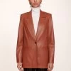 MADDEN BLAZER | WHISKEY VEGAN LEATHER
