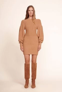 WALLY BOOT | TAN SUEDE -Staud Outlet Store Marylebone Dress Camel 002 edit web