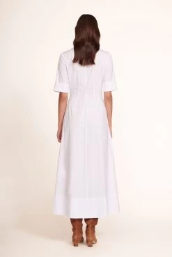JOAN MAXI DRESS | WHITE -Staud Outlet Store Maxi Joan Dress White 876 edit web