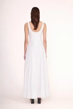WELLS MAXI DRESS | WHITE 8 WELLS MAXI DRESS | WHITE -Staud Outlet Store Maxi Wells Dress White 00405 web