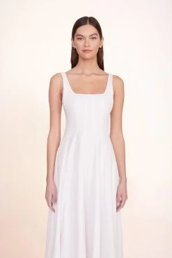 WELLS MAXI DRESS | WHITE 9 WELLS MAXI DRESS | WHITE -Staud Outlet Store Maxi Wells Dress White 00409 web