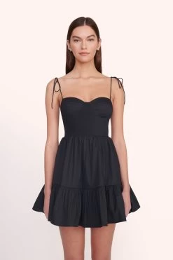 MINI LANDRY DRESS | BLACK 9 MINI LANDRY DRESS | BLACK -Staud Outlet Store Mini Landry Dress Black 00522 web