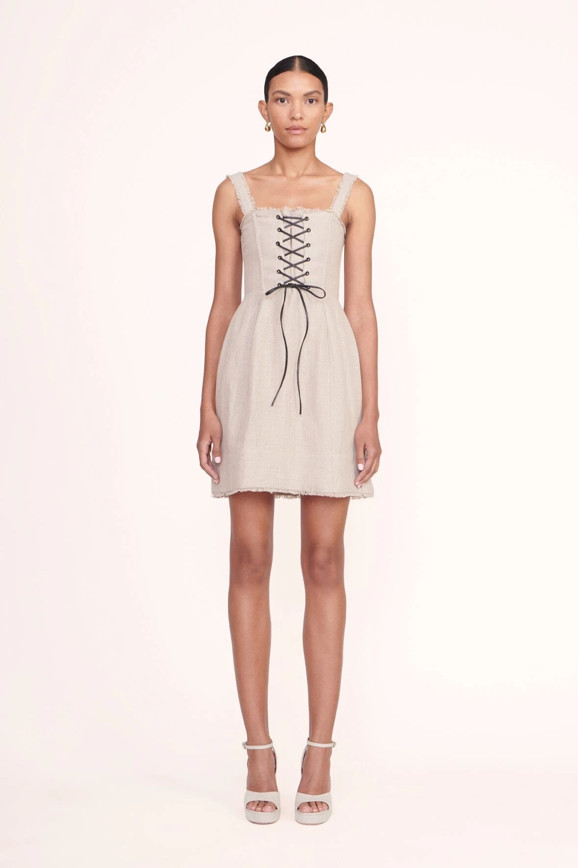 SOLANGE PLATFORM | NATURAL LINEN 4 SOLANGE PLATFORM | NATURAL LINEN - Image 4