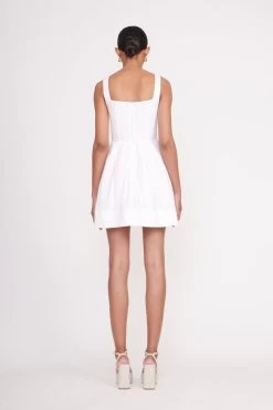 MINI SUTTON DRESS | WHITE 9 MINI SUTTON DRESS | WHITE -Staud Outlet Store Mini Sutton Dress White 00498 web 3bea895a 9ec3 46f6 83b1 f37ddd8ac4ef
