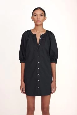MINI VINCENT DRESS | BLACK -Staud Outlet Store Mini Vincent Dress Navy 00511 web