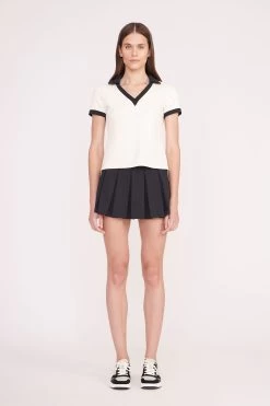 VOLLEY TOP | IVORY BLACK -Staud Outlet Store PickleBall 011 00662 edit web