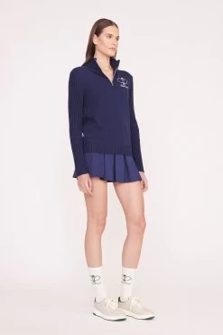SERVE SWEATER | NAVY 8 SERVE SWEATER | NAVY -Staud Outlet Store PickleBall 018 01062 edit web
