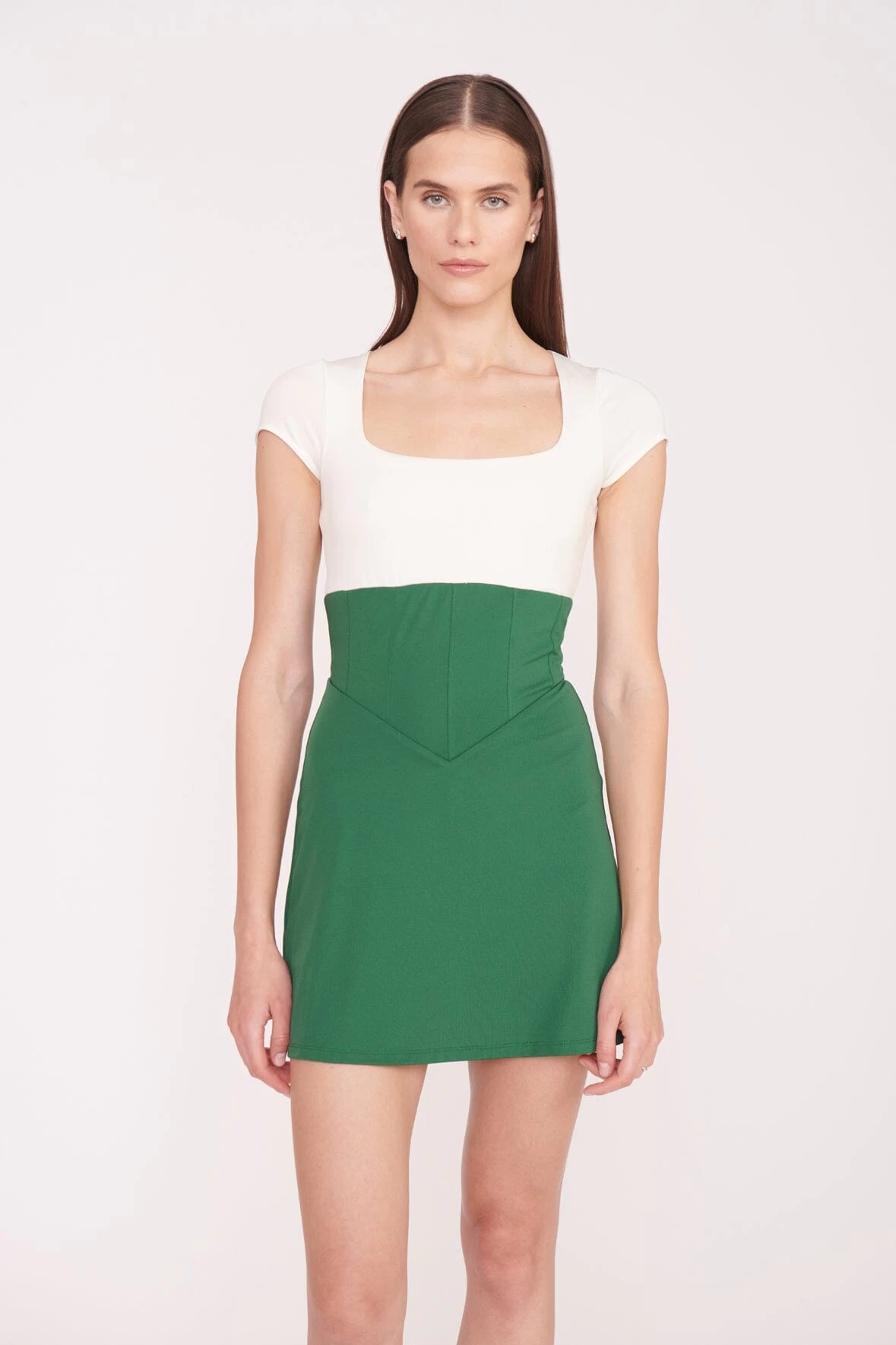 BACKSPIN DRESS | COURT GREEN IVORY 3 BACKSPIN DRESS | COURT GREEN IVORY - Image 3