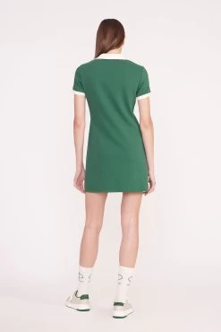 VOLLEY DRESS | COURT GREEN IVORY -Staud Outlet Store PickleBall 036 01943 edit web