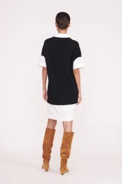 BRIDGET DRESS | BLACK WHITE -Staud Outlet Store Pre Fall 010 00287 web