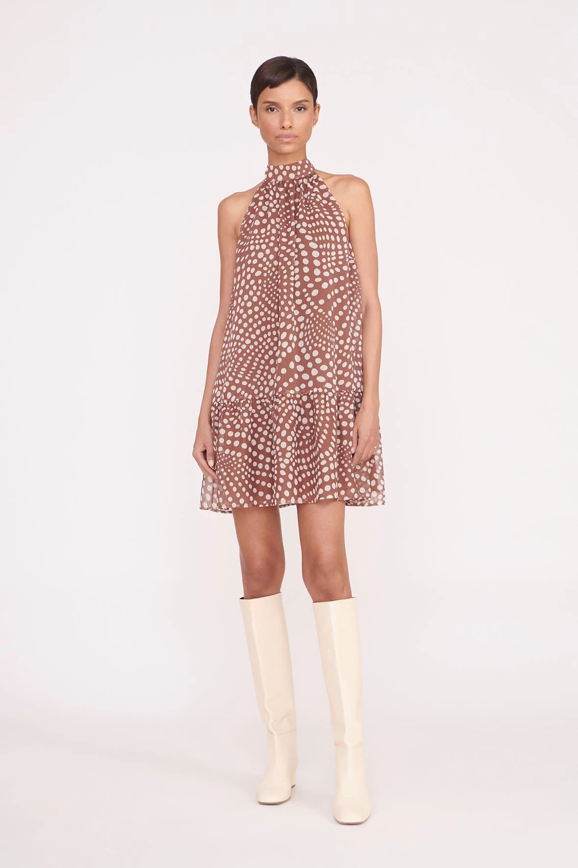 MARLOWE DRESS | CLOVE WAVY DOT 1 MARLOWE DRESS | CLOVE WAVY DOT