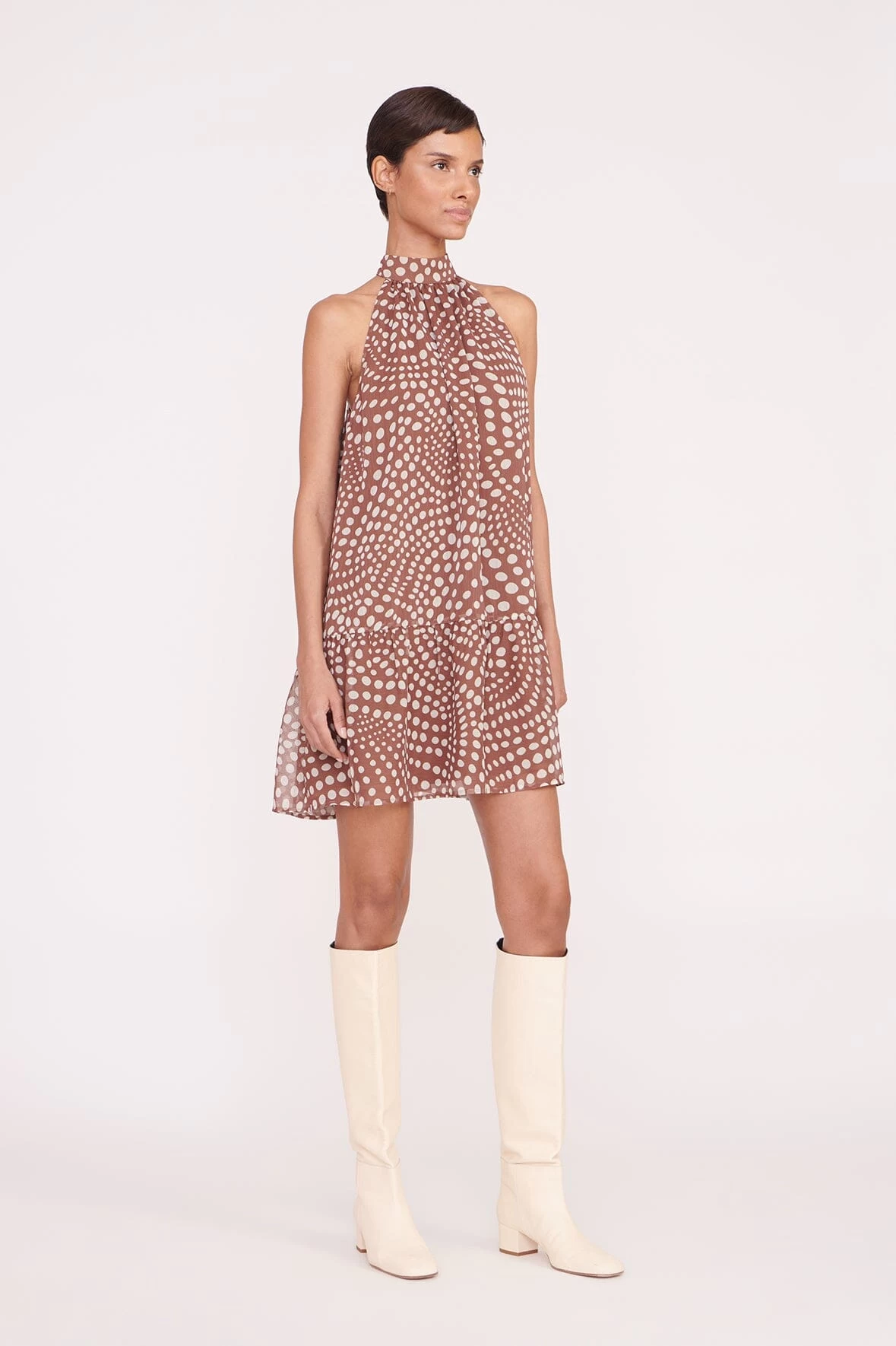 MARLOWE DRESS | CLOVE WAVY DOT 4 MARLOWE DRESS | CLOVE WAVY DOT - Image 4