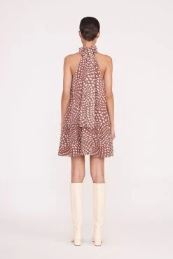 MARLOWE DRESS | CLOVE WAVY DOT 8 MARLOWE DRESS | CLOVE WAVY DOT -Staud Outlet Store Pre Fall 011 00311 web