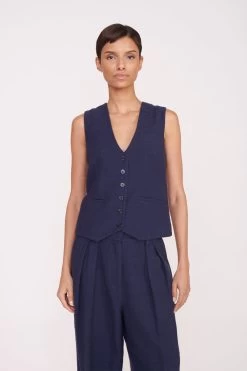 LUISA PANT | NAVY SUITING -Staud Outlet Store Pre Fall 021 00651 web 1