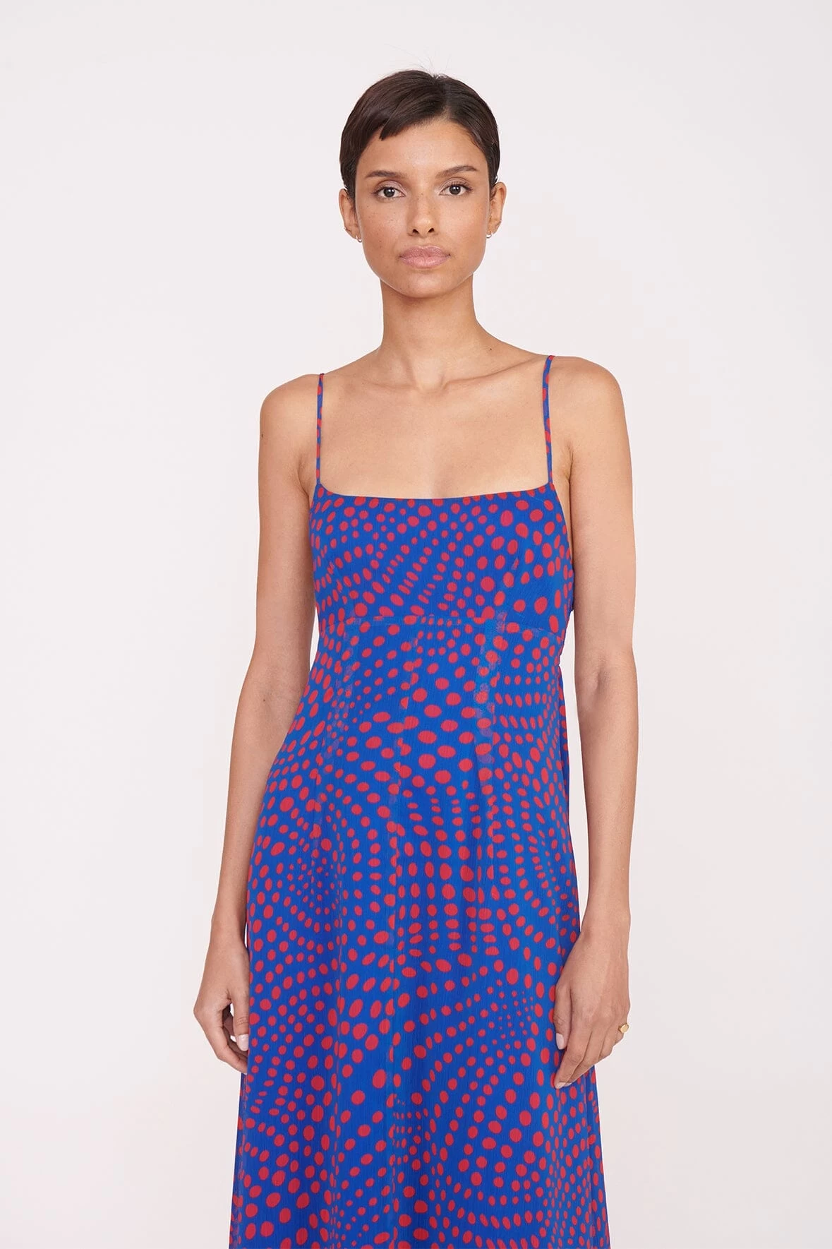 FLORENCE DRESS | LAPIS WAVY DOT 4 FLORENCE DRESS | LAPIS WAVY DOT - Image 4