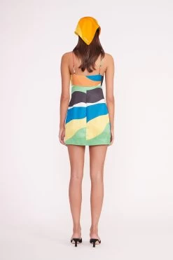 REMINGTON DRESS | MARBLE WAVE -Staud Outlet Store REMINGTON DRESS MARBLE WAVE BRIGITTE MULE BLACK 00170 2 web