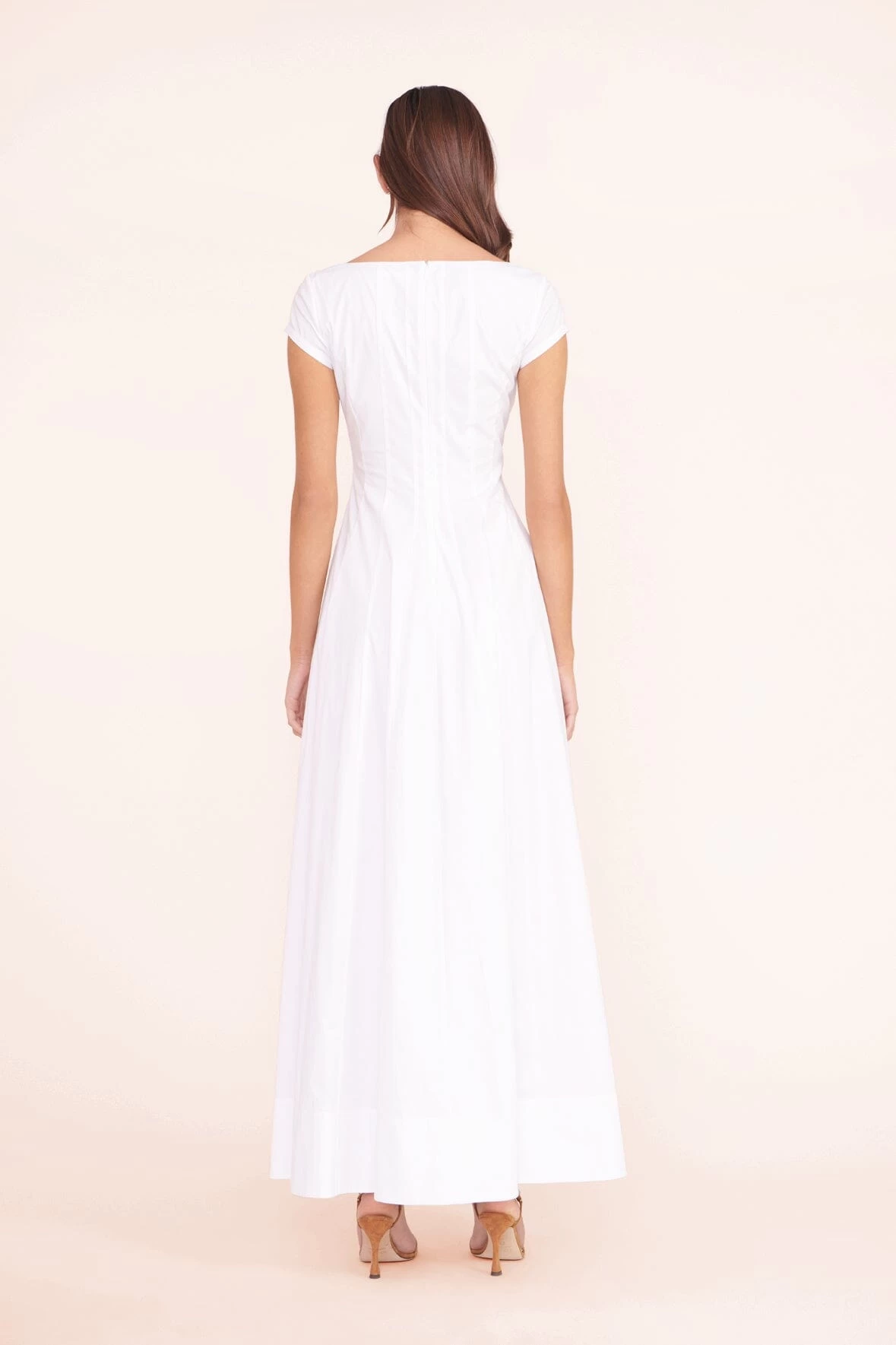 MAXI SHORT SLEEVE WELLS DRESS | WHITE 3 MAXI SHORT SLEEVE WELLS DRESS | WHITE - Image 3