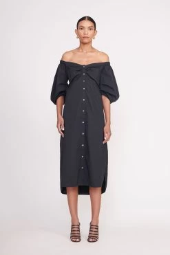 REESE DRESS | BLACK -Staud Outlet Store Reese Dress Black 00982 web 5c2a4e39 0919 4aa3 a52a 644ab30bea37