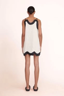 RENATA DRESS | NATURAL BLACK -Staud Outlet Store Renata Dress Natural Black 02728 web