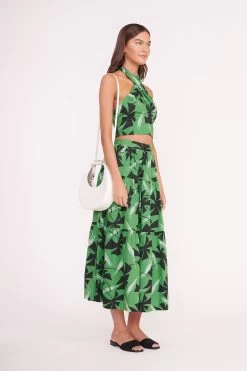 MINI MOON BAG | PAPER -Staud Outlet Store SMOCKED KAI SEA SKIRT GREEN PINWHEEL CASPIAN SLIDE BLACK 00701 2 web