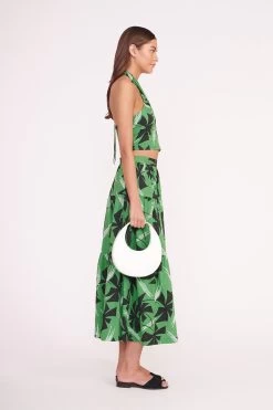 MINI MOON BAG | PAPER -Staud Outlet Store SMOCKED KAI SEA SKIRT GREEN PINWHEEL CASPIAN SLIDE BLACK 00709 2 web