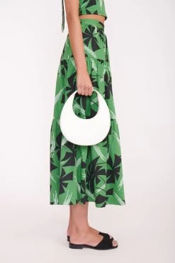 MINI MOON BAG | PAPER -Staud Outlet Store SMOCKED KAI SEA SKIRT GREEN PINWHEEL CASPIAN SLIDE BLACK 00714 2 web