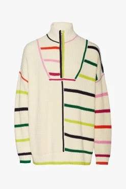 HAMPTON SWEATER | CREME RAINBOW MULTI 10 HAMPTON SWEATER | CREME RAINBOW MULTI -Staud Outlet Store STAUD HAMPTON SWEATER CREAM RAINBOW MULTI SPRING ECOM 22 3