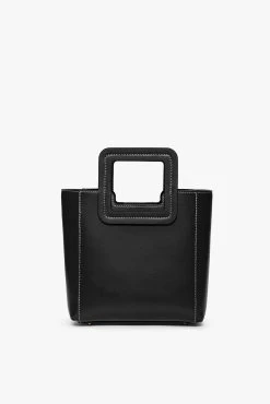 MINI SHIRLEY LEATHER BAG | BLACK -Staud Outlet Store STAUD MINI SHIRLEY BAG BLACK FALL19 1