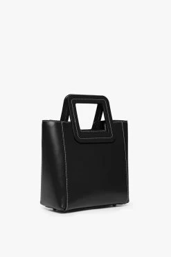 MINI SHIRLEY LEATHER BAG | BLACK -Staud Outlet Store STAUD MINI SHIRLEY BAG BLACK FALL19 4