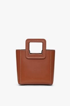 MINI SHIRLEY LEATHER BAG | SADDLE 15 MINI SHIRLEY LEATHER BAG | SADDLE -Staud Outlet Store STAUD MINI SHIRLEY BAG SADDLE FALL19 1
