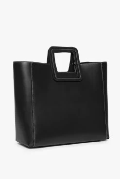 SHIRLEY LEATHER BAG | BLACK -Staud Outlet Store STAUD SHIRLEY BAG BLACK FALL19 4