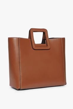 SHIRLEY LEATHER BAG | SADDLE -Staud Outlet Store STAUD SHIRLEY BAG SADDLE FALL19 4