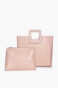 SHIRLEY LEATHER BAG | BLUSH -Staud Outlet Store STAUD SHIRLEY BLUSH RESORT20 3