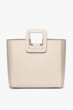 SHIRLEY LEATHER BAG | CREAM -Staud Outlet Store STAUD SHIRLEY CREAM CALF SPRING 21 2