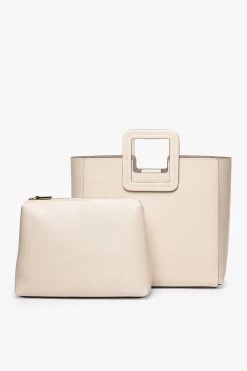 SHIRLEY LEATHER BAG | CREAM -Staud Outlet Store STAUD SHIRLEY CREAM CALF SPRING 21 3