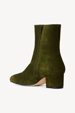 AIMEE SHORT BOOT | OLIVE SUEDE -Staud Outlet Store STAUD AIMEE SHORT BOOT OLIVE FALL 22 ECOM 3