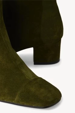 AIMEE SHORT BOOT | OLIVE SUEDE -Staud Outlet Store STAUD AIMEE SHORT BOOT OLIVE FALL 22 ECOM 5