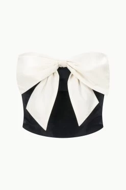 ATTICUS TOP | BLACK IVORY -Staud Outlet Store STAUD ATTICUSTOP BLACKIVORY ECOM 1