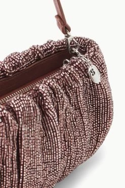 BEADED BEAN BAG | MAHOGANY 10 BEADED BEAN BAG | MAHOGANY -Staud Outlet Store STAUD BEADEDBEAN BAG MAHOGANY FALL 23 ECOM 5