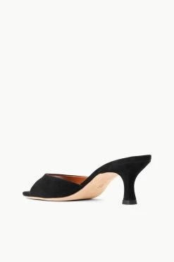 BRIGITTE MULE | BLACK SUEDE -Staud Outlet Store STAUD BRIGITTE MULE BLACK SUPF 23 ECOM 3