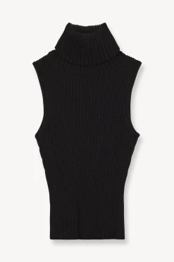 CALLUM TOP | BLACK -Staud Outlet Store STAUD CALLUM SWEATER BLACK FALL 23 ECOM 1