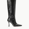 CAMI BOOT | BLACK CROC EMBOSSED