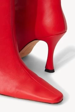 CAMI BOOT | CHERRY -Staud Outlet Store STAUD CAMI BOOT CHERRY FALL 22 ECOM 5