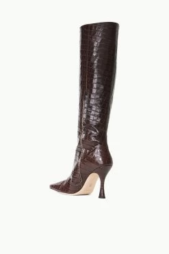 CAMI BOOT | ESPRESSO CROC EMBOSSED -Staud Outlet Store STAUD CAMI BOOT ESPRESSO FALL 23 ECOM 3 2