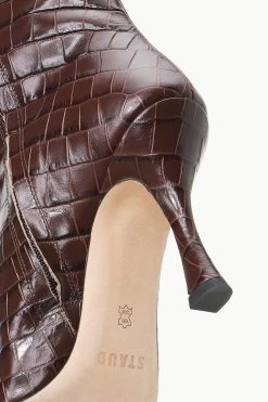CAMI BOOT | ESPRESSO CROC EMBOSSED -Staud Outlet Store STAUD CAMI BOOT ESPRESSO FALL 23 ECOM 4