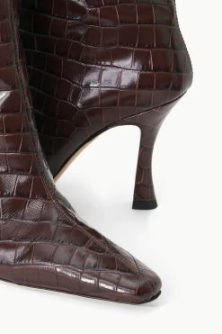 CAMI BOOT | ESPRESSO CROC EMBOSSED -Staud Outlet Store STAUD CAMI BOOT ESPRESSO FALL 23 ECOM 5