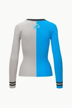 THE STAUD NFL CARGO SWEATER | DETROIT LIONS -Staud Outlet Store STAUD CARGOSWEATERXNFL SWEATER DETROITLIONS FANATICS 23 ECOM 2