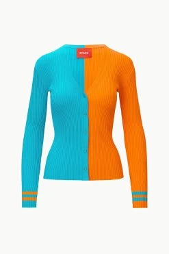 THE STAUD NFL CARGO SWEATER | MIAMI DOLPHINS -Staud Outlet Store STAUD CARGOSWEATERXNFL SWEATER MIAMIDOLPHINS FANATICS 23 ECOM 1