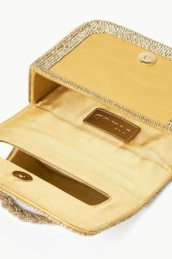 CARMEN BEADED BOX BAG | GOLD -Staud Outlet Store STAUD CARMENBEADEDBOXBAG GOLD ECOM 3